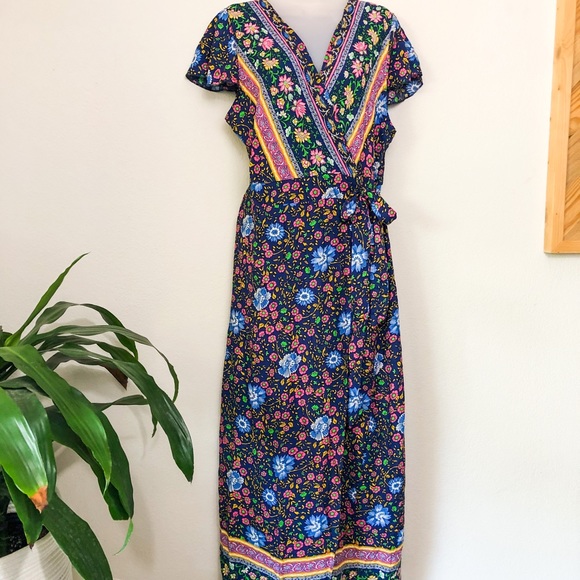 boho wrap maxi dress